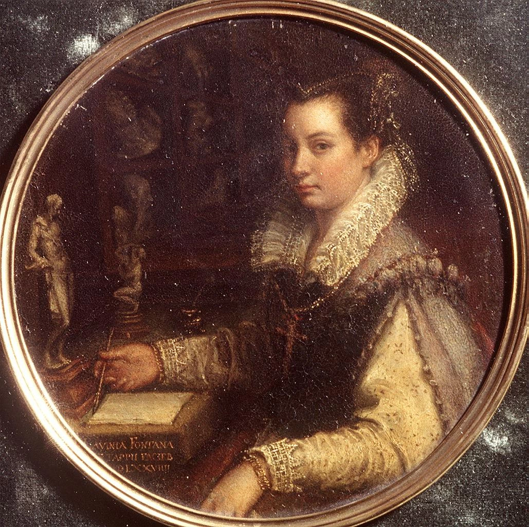 Autoritratto nello studio - Galleria degli Uffizi, Firenze, miniatura